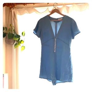 Zara Denim Romper